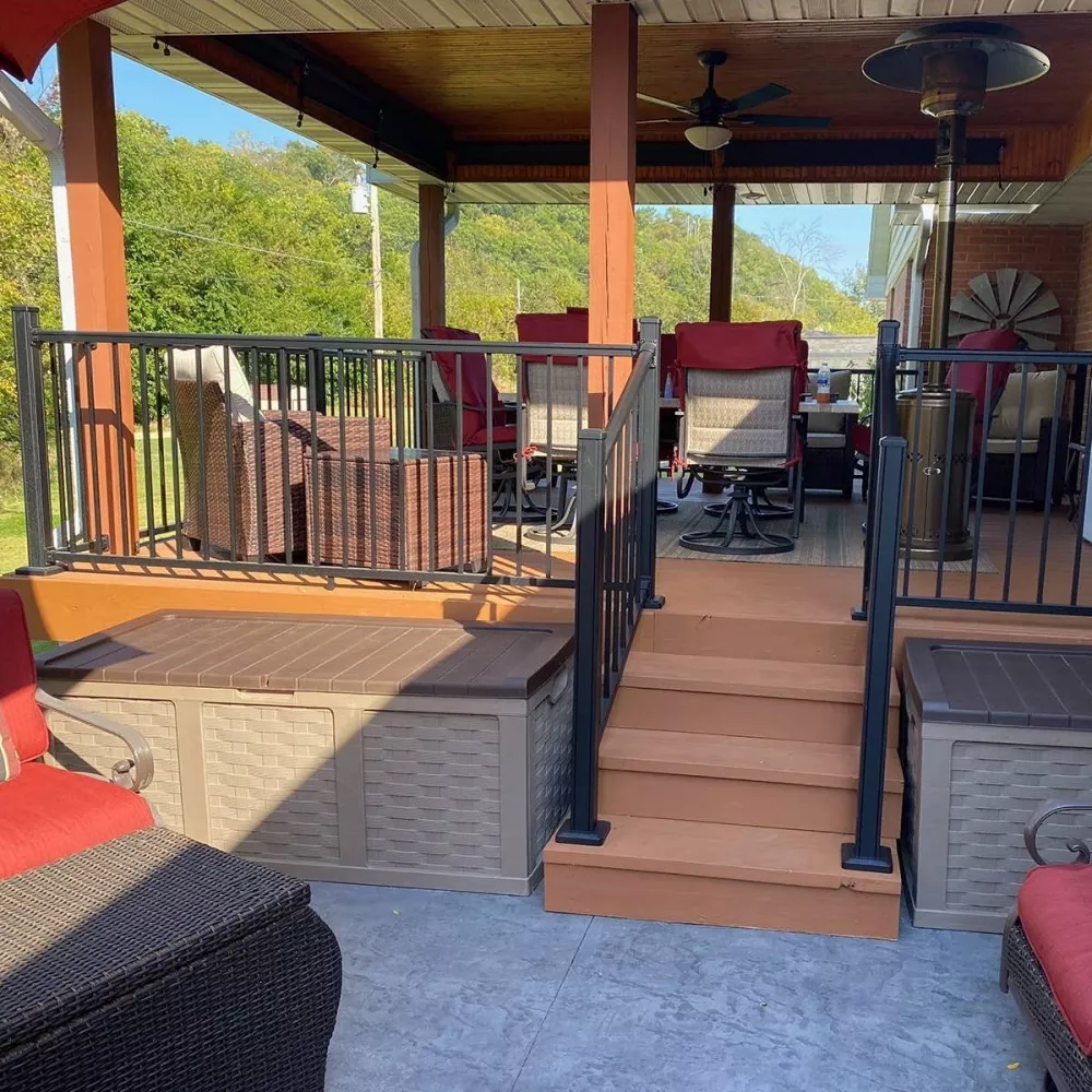 Alumínium lépcsőkorlát kültéri