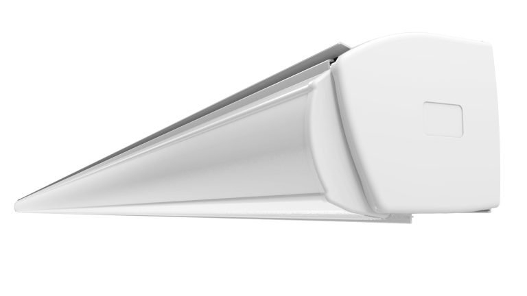 Vionta full cassette awning retracted showing clean enclosed aluminum housing profile