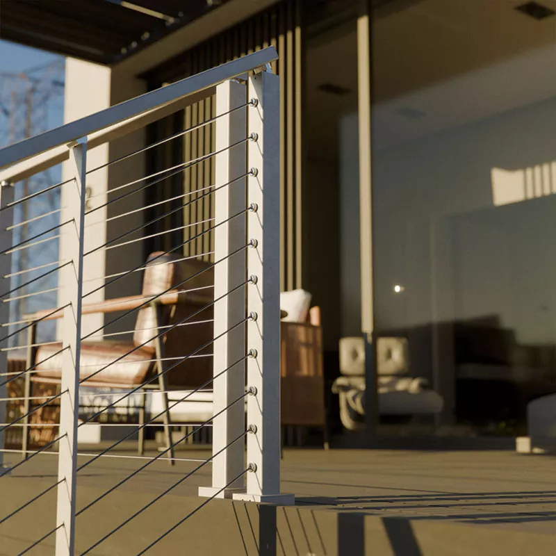 Rozsdamentes kábelkorlát