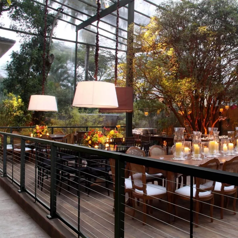 Rozsdamentes vezetékes korlát